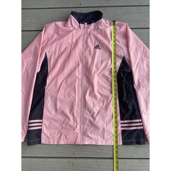 Y2K Adidas Windbreaker Jacket Pink Black XL 2001 Vintage Baggy Capri Pants - Picture 7 of 16